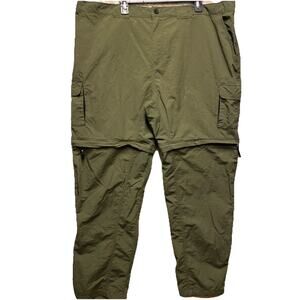Magellan Outdoors Men’s Pants 3XL Green Convertible Fish Gear Pants Water Repel